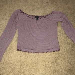 Forever 21 cropped off the shoulder shirt